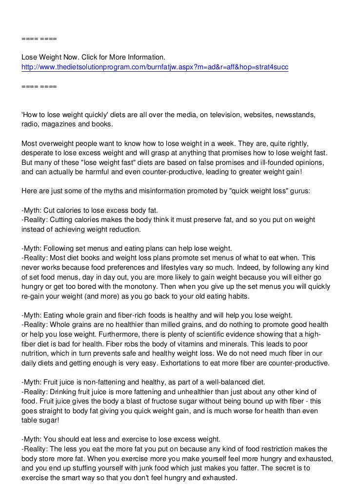Lose extra fat in a week